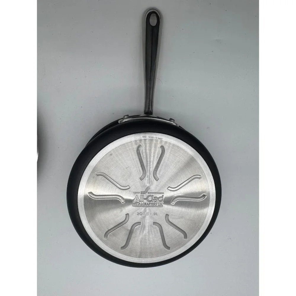 All-Clad NS1 Nonstick‎ 2 Qt Shallow Sauce Pan with Lid Hard Anodized E1022364